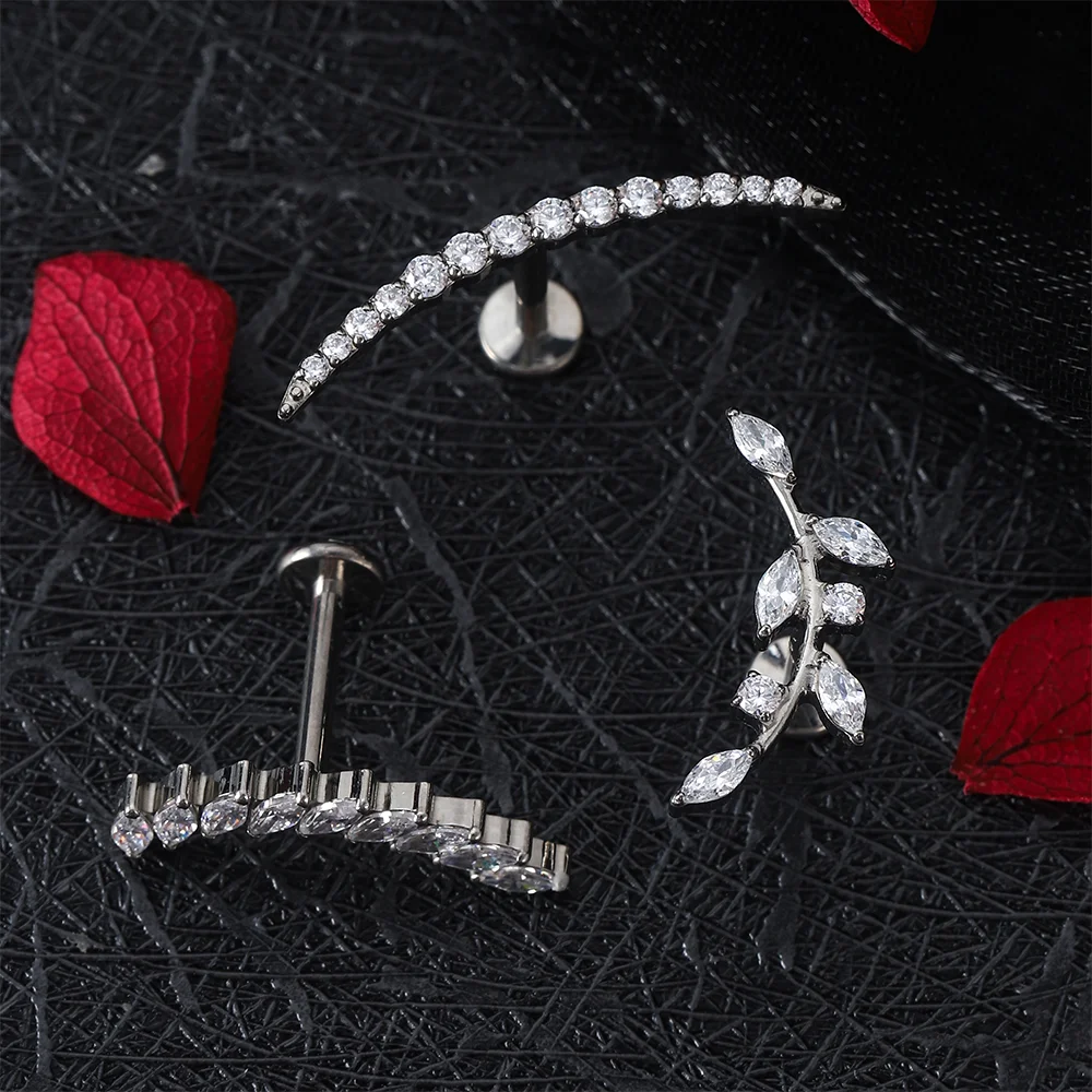Kolczyk do ucha z tytanu G23,  – Flat Back Labret Stud recenzja i cena