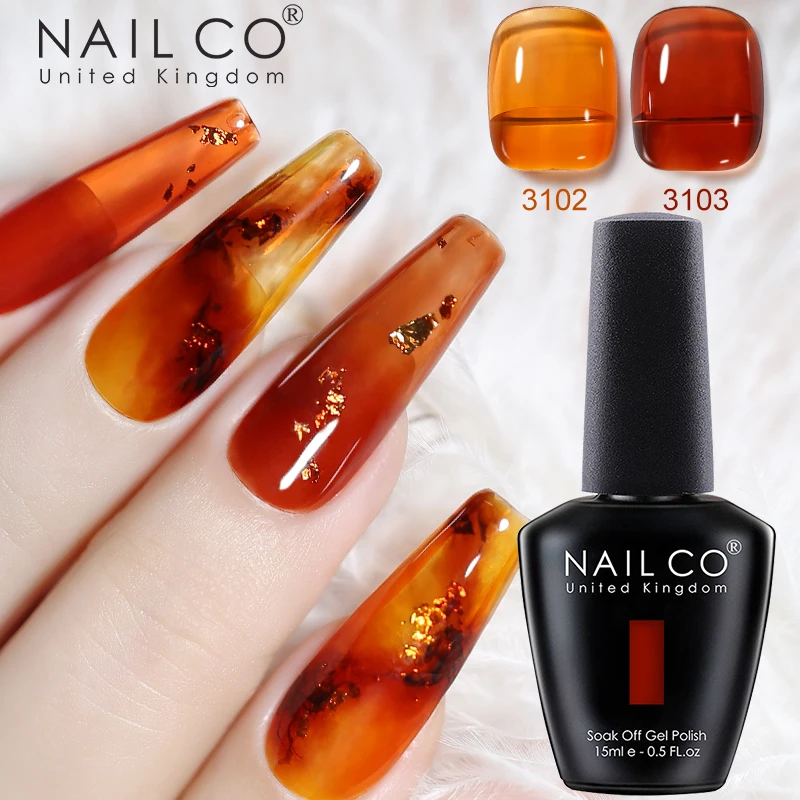 

NailCO 15ml Jelly Nude Gel Nail Polish Nail Art Translucent Semi Permanent Soak off UV LED Varnish UV Gel Manicure for Nails