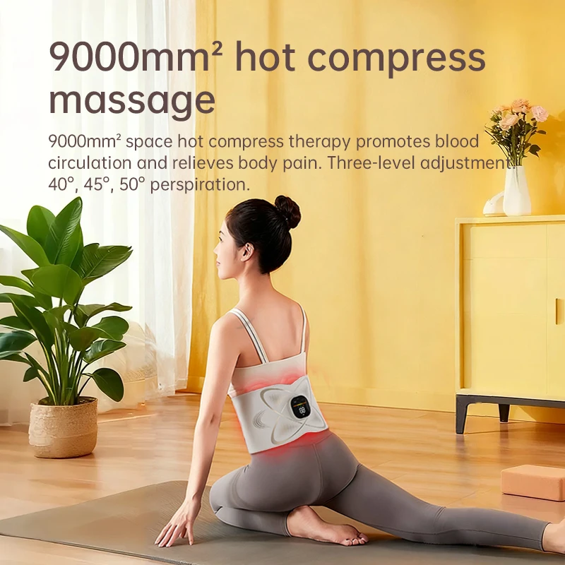 Heated Weight Loss Belt Belt 5v Hyperthermia Flexible Lower Back Support Relieves Back Pain EMS TENS Massager Waiting