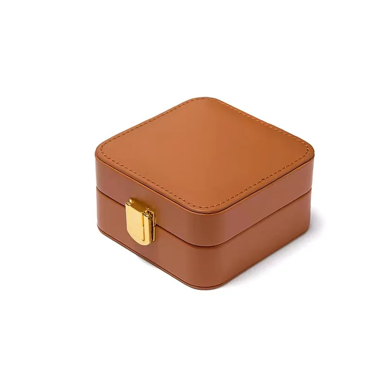 Fashion Leather Jewelry Box Creative Rings Necklaces Earrings Jewelry Cosmetics Gifts Storage Box Easy To Carry