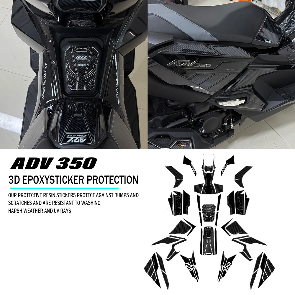 

3D Gel Sticker Adv350 Decal For ADV 350 2025- Motorcycle Accessories Tank Pad Protection Kit