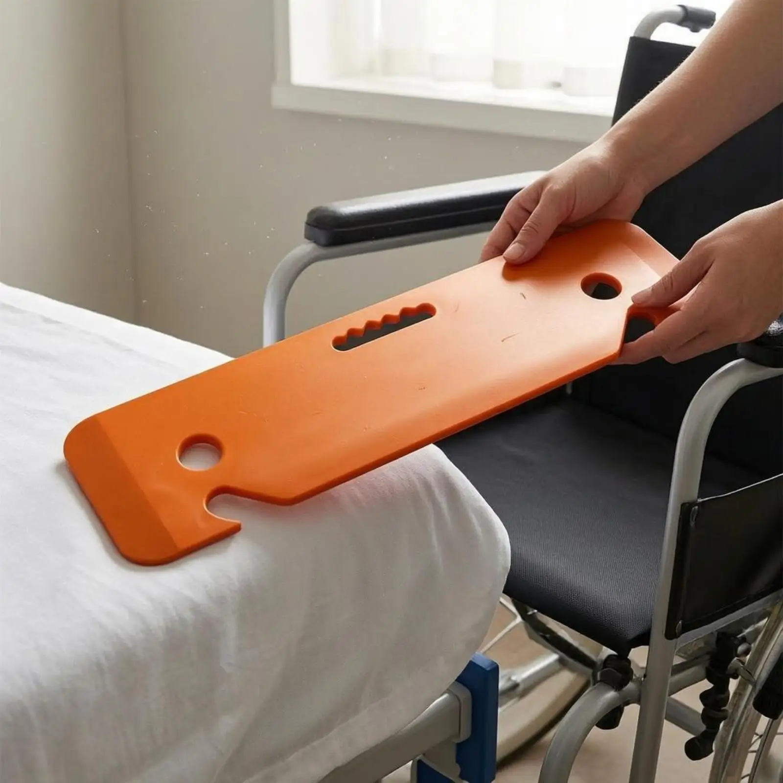 Transfer Lift Patient Sliding Board Comfortable Ergonomic Hand Holes Mobility Board for Elderly for Bed