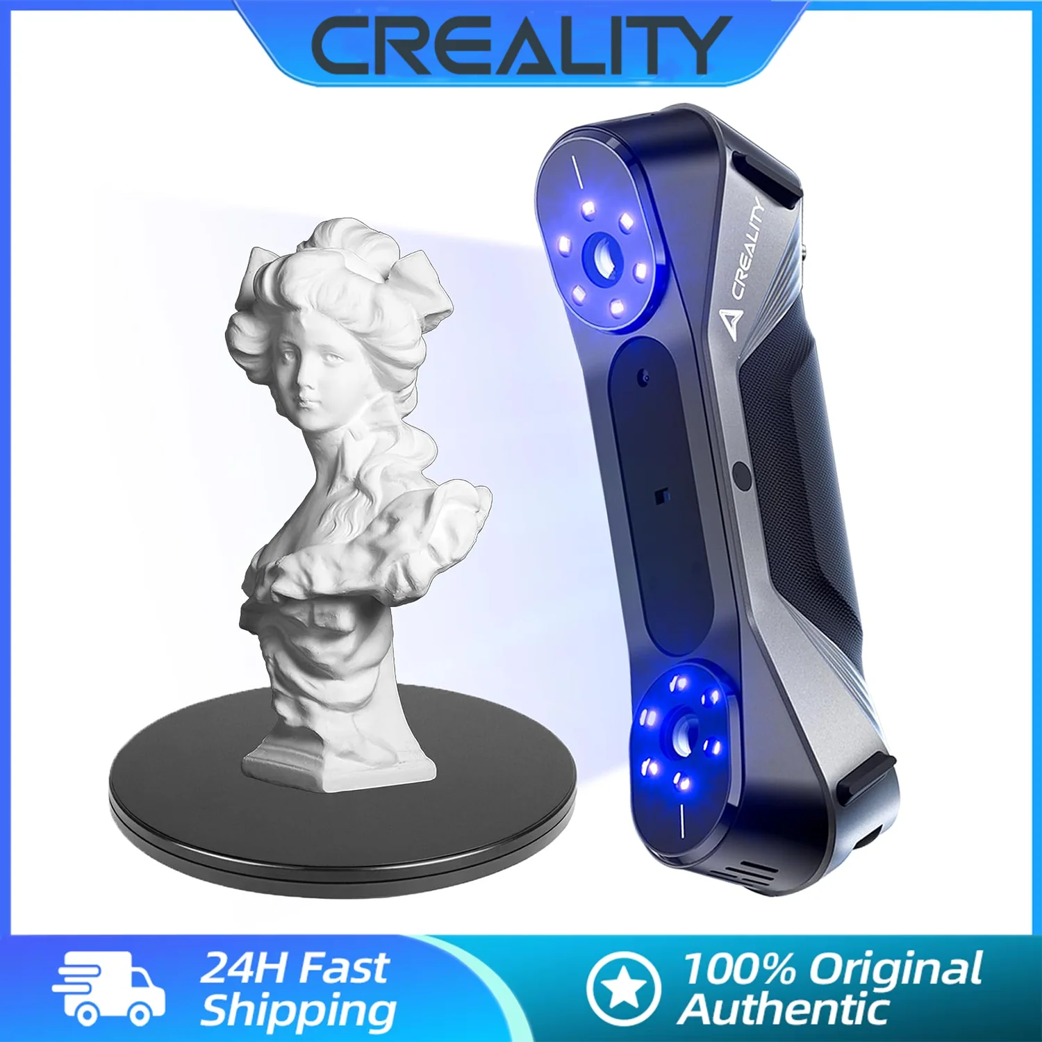 Creality 3D Scanner CR-Scan Raptor Multiple-line Blue & NIR Consumer 3D Scanner 24-Bit Full-Color Scanning Up to 60FPS Scanning