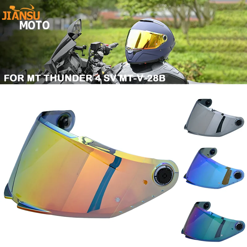 

MT Helmet Visor Shield for THUNDER 4 SV Sunscreen Capacete Windshield Uv Protection Motorcycle Replace Extra Lens MT-V-28B