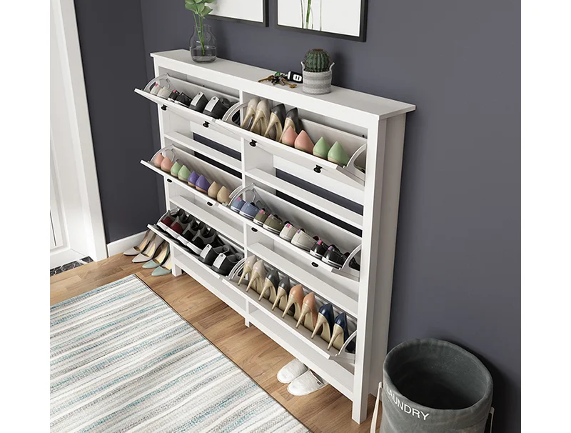 Modern Professional Customized Soild Wood Shoe Cabinet