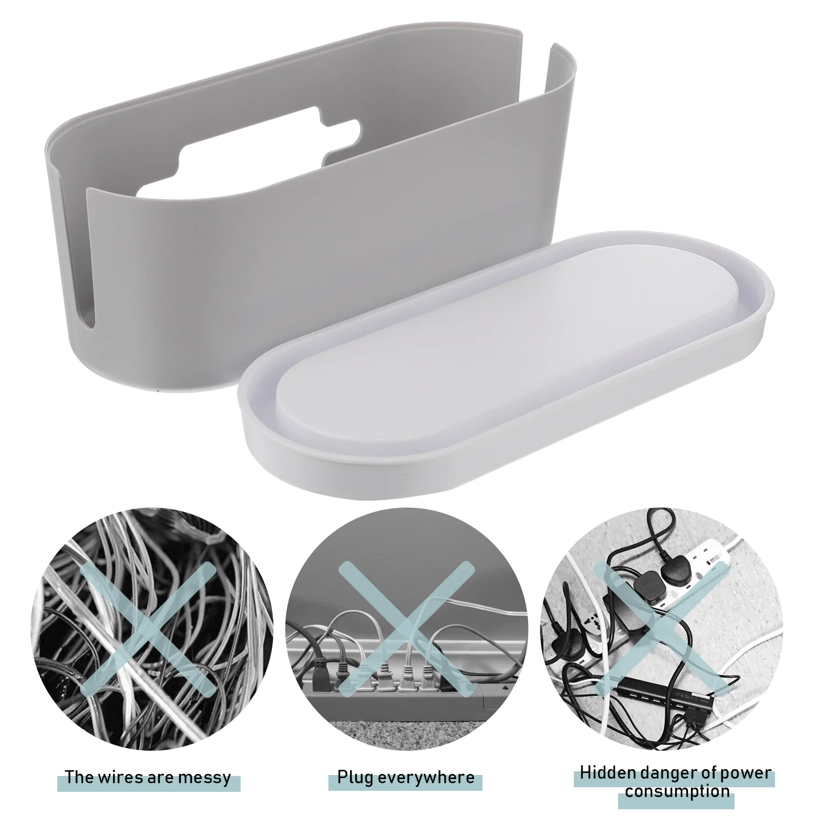

1Pcs Cable Management Strip Storage Organizer Plastic Desktop Patch Board Container Large Opening Heat Dissipation
