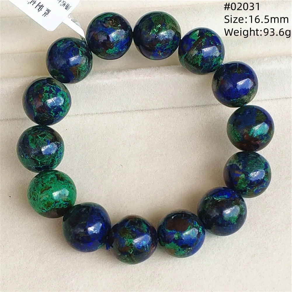 

Natural Blue Green Malachite Azurite Bracelet Round Beads Rare For Woman Men Azurite Bracelet Fashion Jewelry AAAAAA