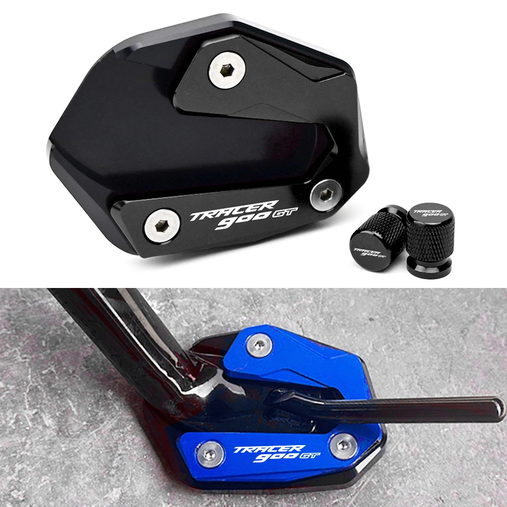 

For Yamaha TRACER 900GT TRACER 900 GT 2017 2018 2019 2020 Motorcycle Kickstand Foot Side Stand Enlarger Pad & Tire Valve Cap