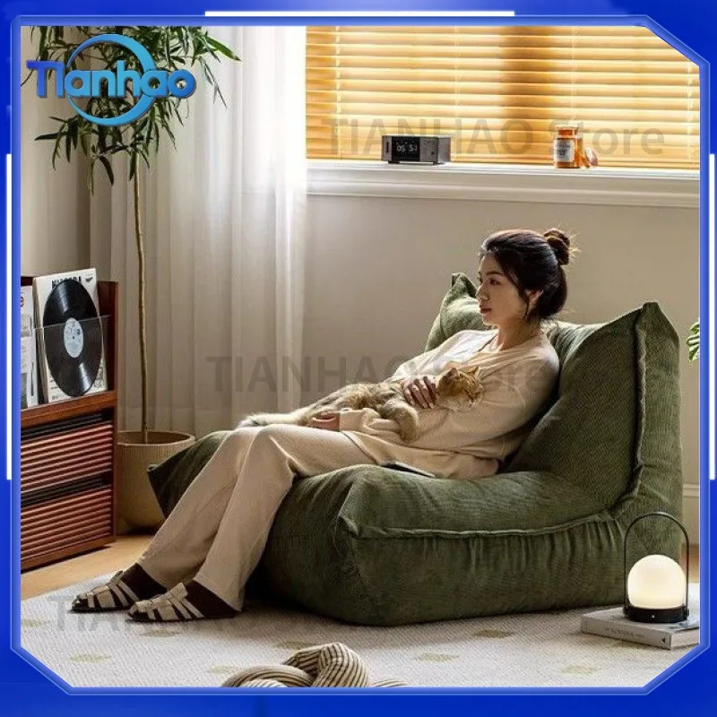 Lazy Sofa for Human and Dog Bed Cocoon Style Reclining and Sleeping Fabric Single Seater Lounge Chair for Small Bedroom