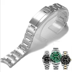 Watch Bracelet for Rolex DAYTONA GMT SUBMARINER Watch Accessories Metal Strap Stainless 904 Steel Watch Band Chain 20mm 21mm