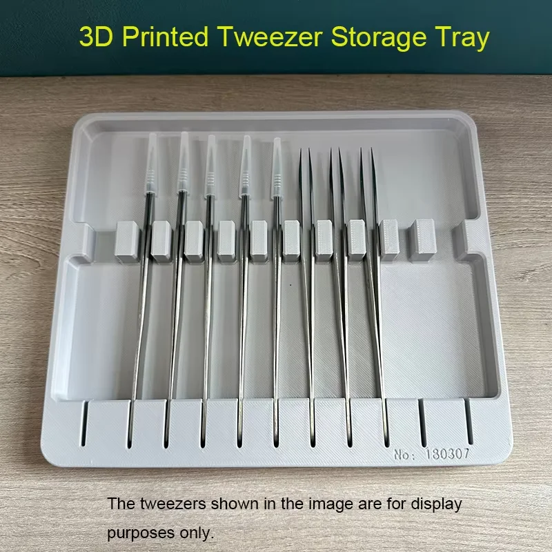 3D Printed Tweezer Storage Tray 11 Slots Precision Tool Holder Organizer for Watch Repair Electronics DIY