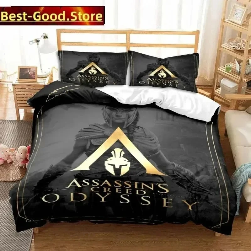 Fashion Game A-Assassins Creed Bedding Set Printed Bed Set With Pillowcase Duvet Cover Soft Single Double Queen Super King Size
