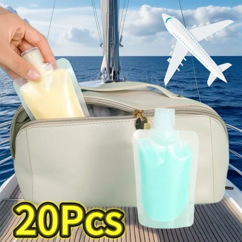 5-20 قطعة أكياس توزيع الغسول السفر قابلة لإعادة الاستخدام الحقائب الشامبو السائل مانعة للتسرب إعادة الملء مستحضرات التجميل التعبئة والتغليف تخزين الحاويات