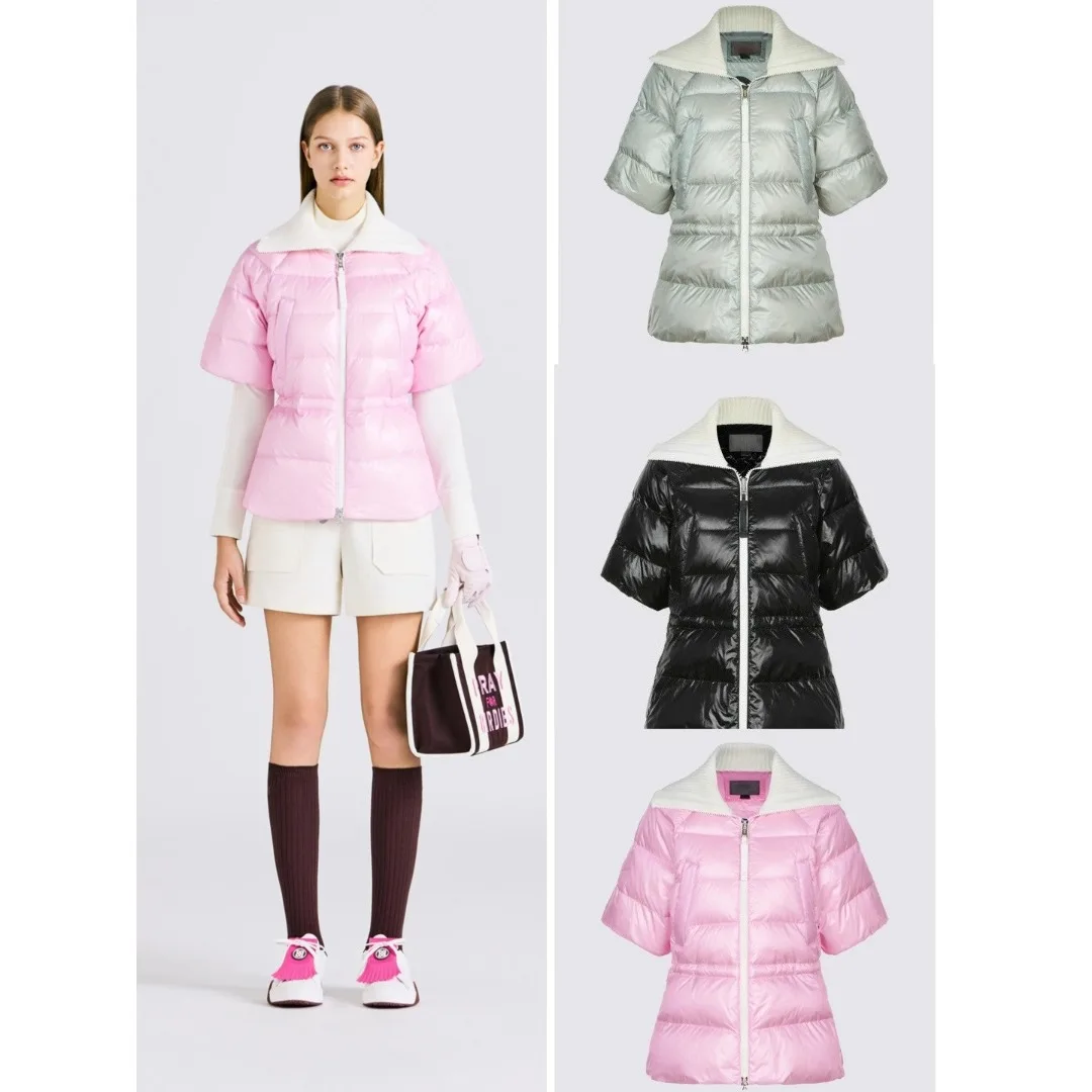 Women's Golf Down Jacket 2026 Fall New Original Korean Sporty Warm Thick 90% White Duck Down Lightweight Windproof Soft Durable