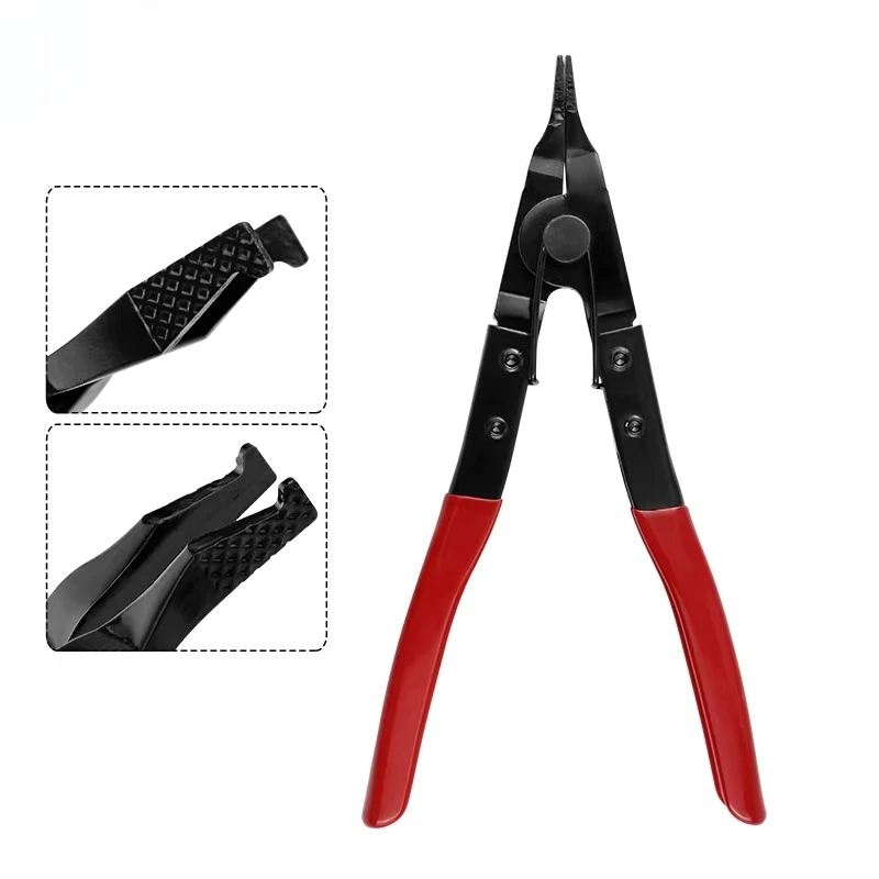Double non-slip texture of the pliers, flat head with nozzle, flat-mouth steel ring spring pliers, built-in spring assistance