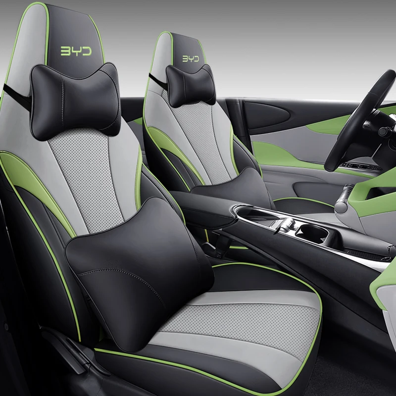 BYD Dolphin 5‑seat Full Surround PU Leather Car Seat Covers, Durable Auto Cushion for Vehicle Interior Protection