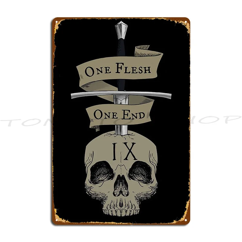 One Flesh One End Metal Sign Wall Pub Bar Garage Club Cave Design Tin Sign Poster