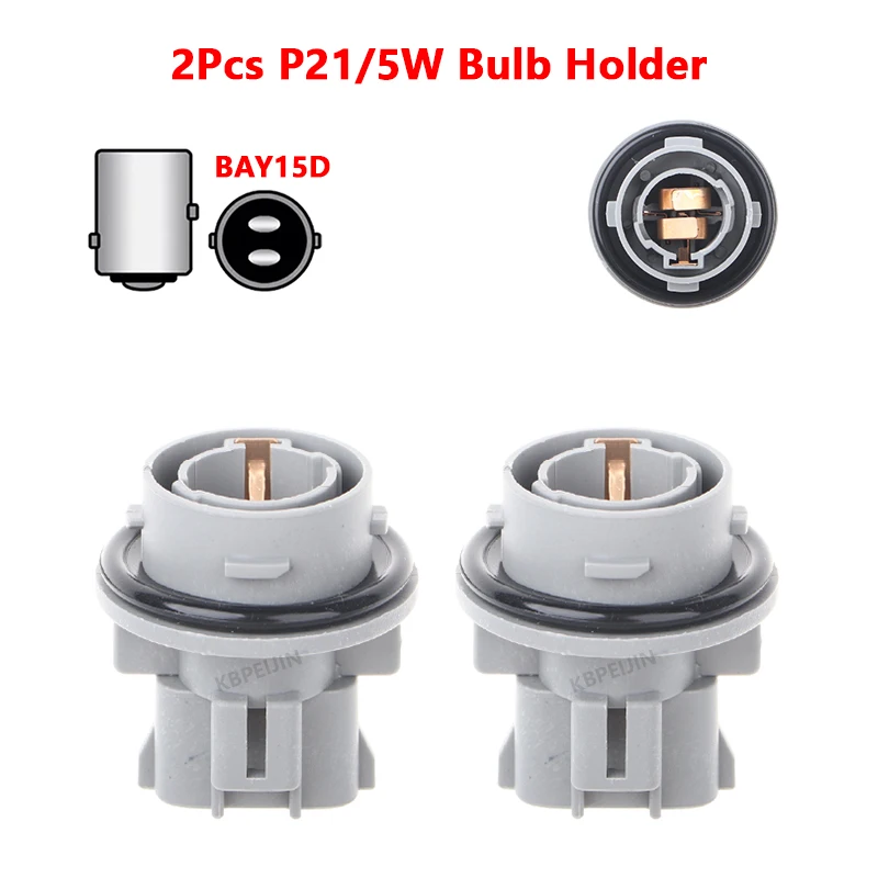 

For Toyota Highlander Avalon Tercel Front Turn Signal Light Socket P21/5W Bulb Holder Car Lamp Replacement Parts 2PC