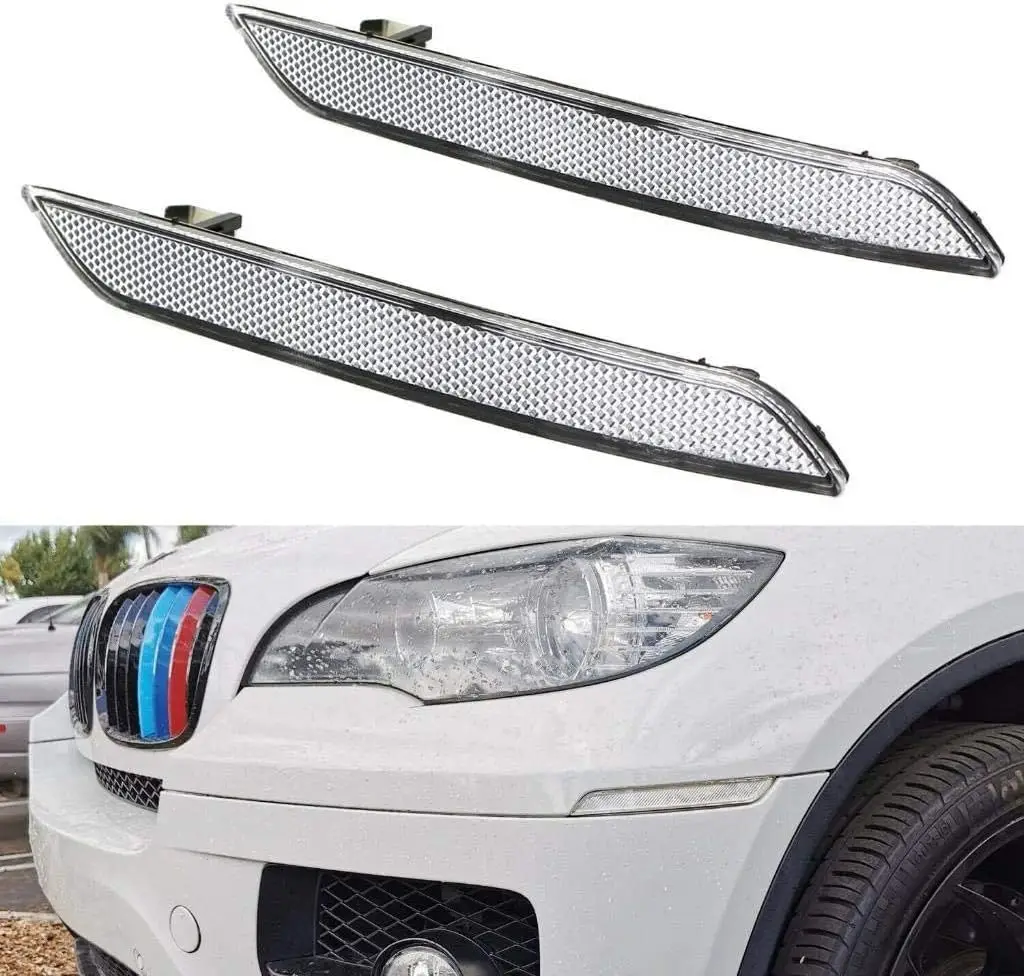 

Exquisite Show-Quality 2pcs Crystal Clear Front Bumper Side Reflector For Bmw X5m E70 / X6 E71 E72