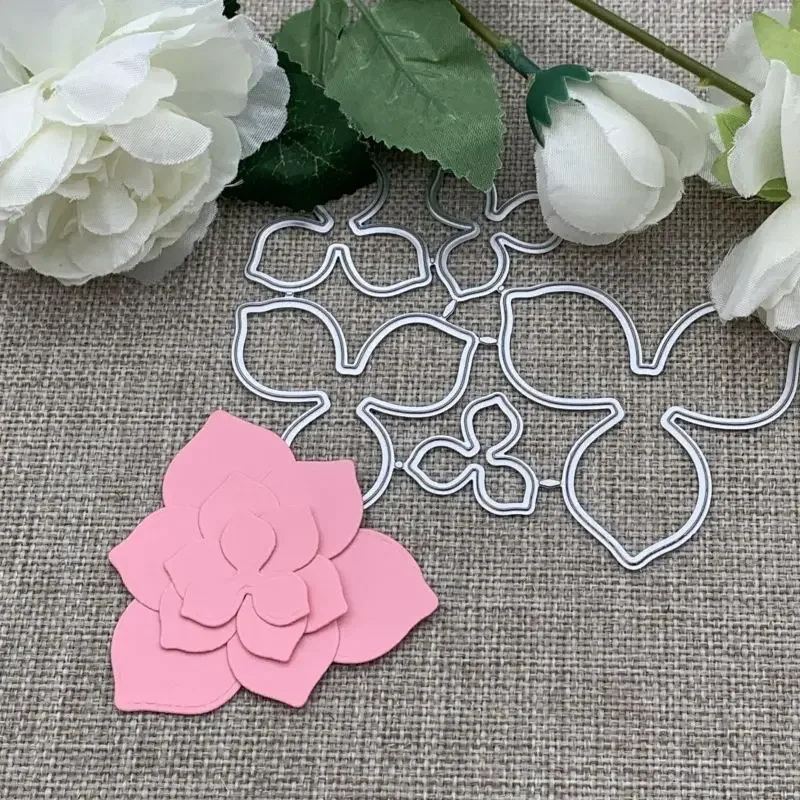 

Three flower parts Metal Cutting Dies Stencils For DIY Scrapbooking Decorative Embossing Handcraft Die Cutting Template Mold