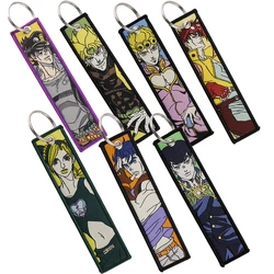 Portachiavi per moto e auto zaino Manga Key Tag ricamo chiave Fobs portachiavi Fashion Chaveiro