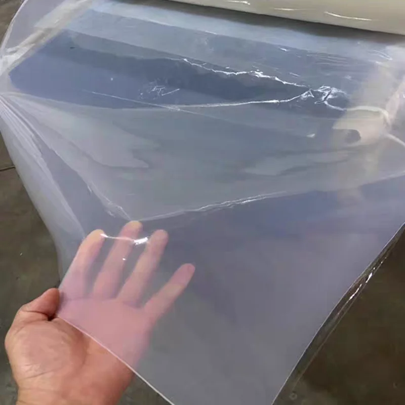 0.1mm/0.2mm/0.3mm/0.5mm/0.8mm/1mm Top Quality Silicone Rubber Sheet films 500mm Width 500mm Length Transparent Silicone Film