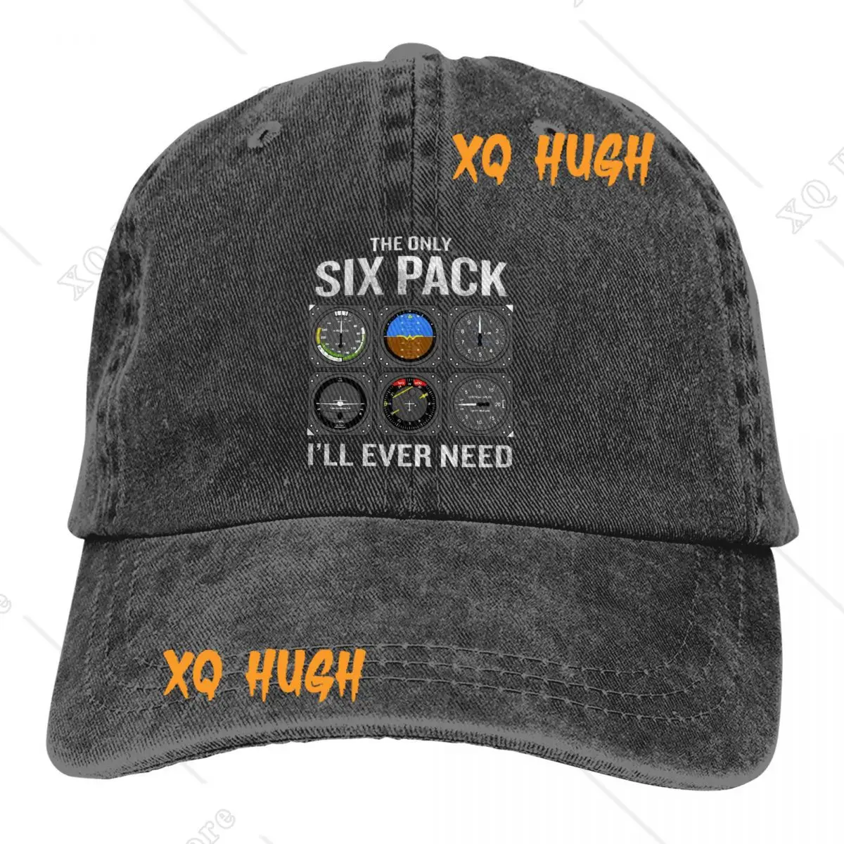 Airplane Lover Hat Peaked Men Women's Cowboy Cap Pilot Quote Cockpit Airplane Flight Intruments Baseball Caps Visor Protect Hats