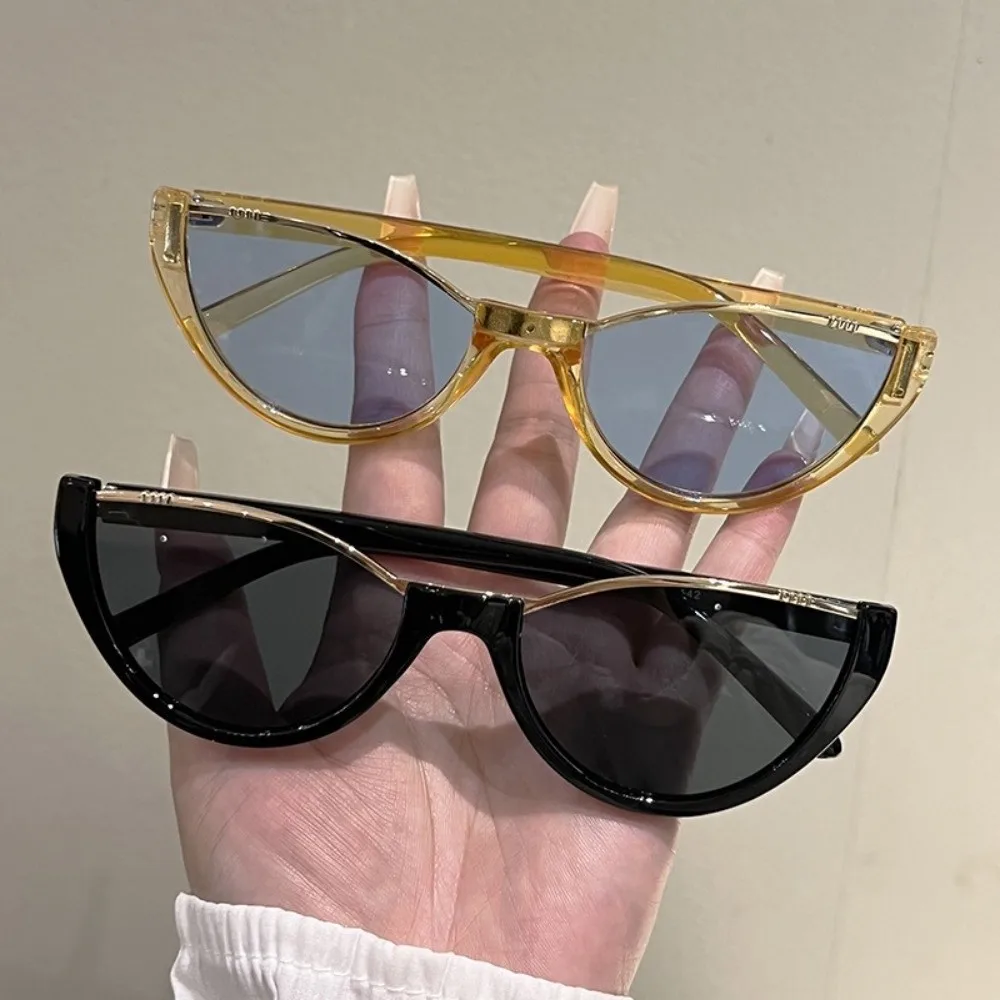 New Half-frame Cat Eye Sunglasses Scratch Resistant UV Protection Sun Glasses Outdoor Street Photography Cycling Shades