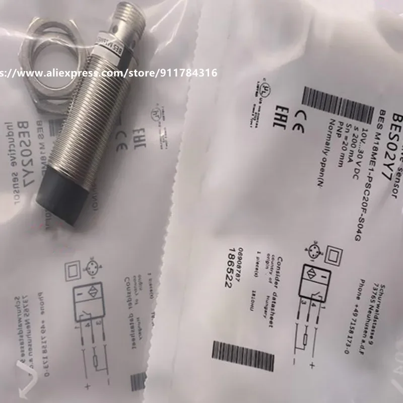 3pcs New High Quality Balluff Metal Proximity Switch BES02Y7 BES M18ME1-PSC20F-S04G