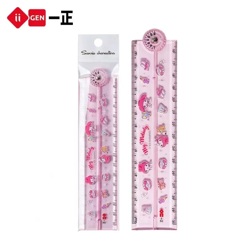 Sanrio Cinnamoroll My Melody Anime Kawaii Rotary Folding Ruler Cute Kuromi 30Cm Folding Learning Stationery Gifts for Kids