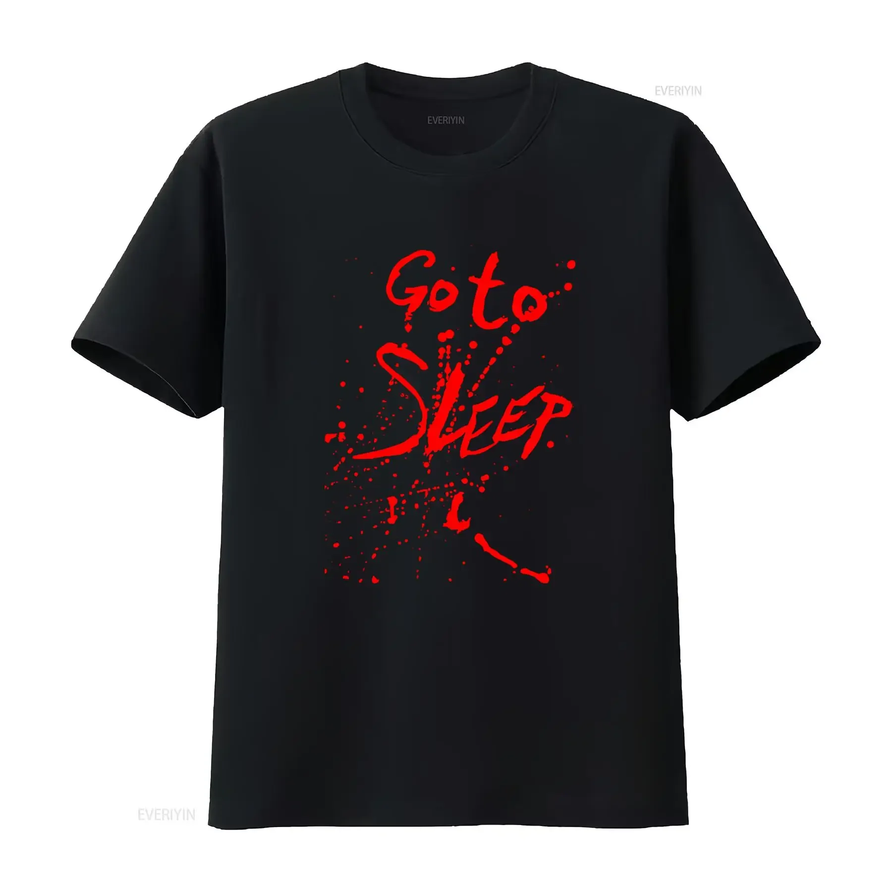 Camiseta Go To Sleep de Jeff The Killer, Terror, Paranormal, Misterio de Internet, Creepypasta, Novedad, Vintage, Lavada, Unisex, Streetwear