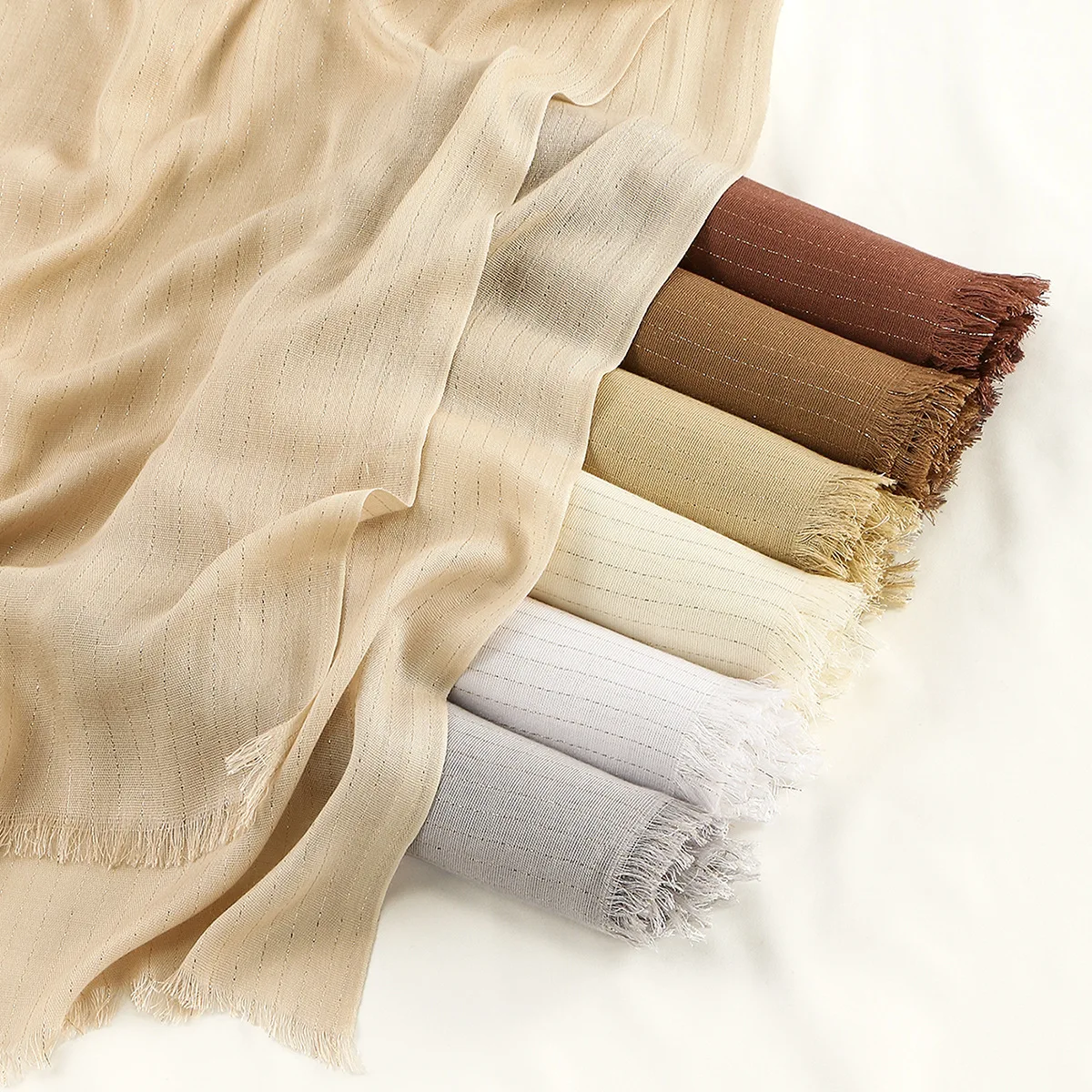 

New Fashion Women Long Scarf Shimmer Headscarf Muslim Hijab Fringe Shawls Wrap Bandanas Headband Bufanda Foulard Turbante Mujer