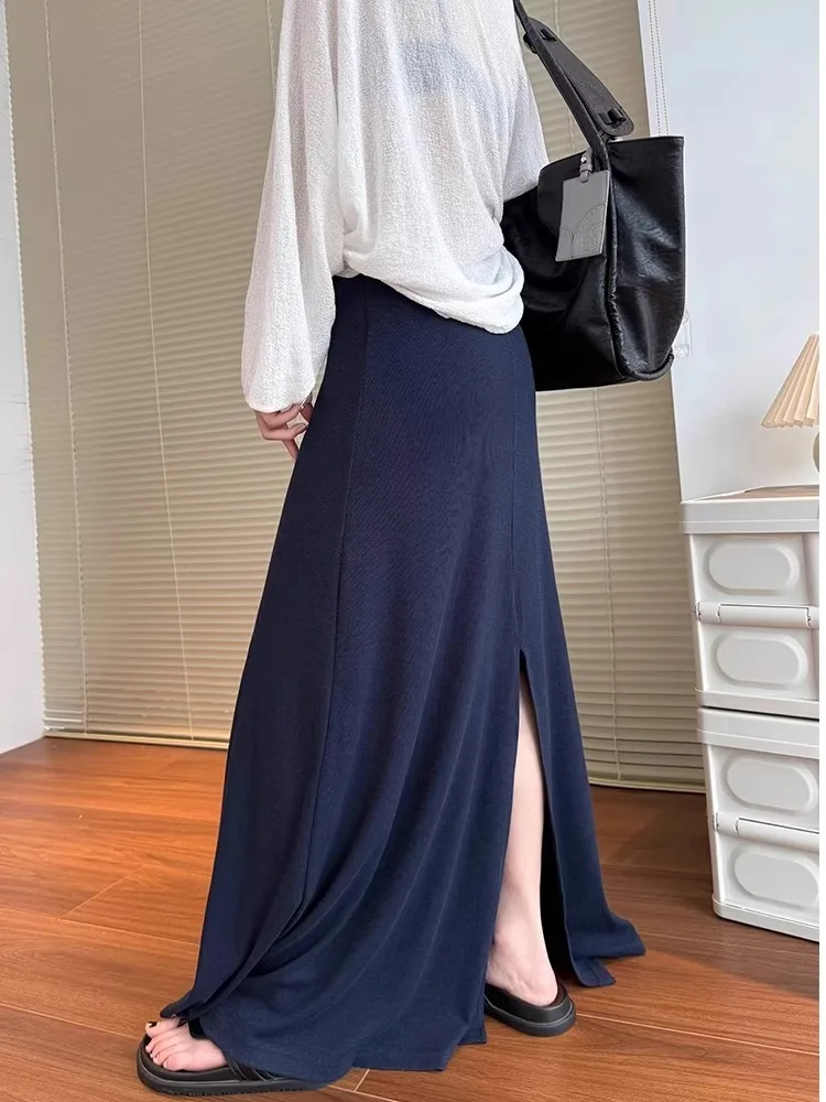 

Летняя длинная юбка А-силуэта с эффектом «рыбий хвост», струящаяся, с высокой талией, для города, повседневная, с принтом