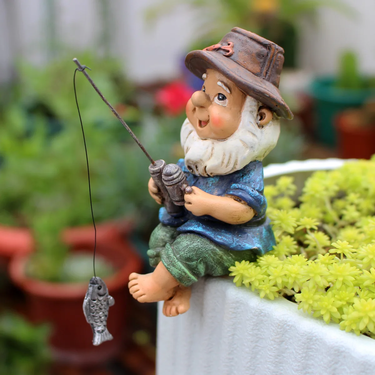 

Outdoor fishing dwarf ornament animal creative decoration American outdoor garden courtyard balcony decoration landscaping