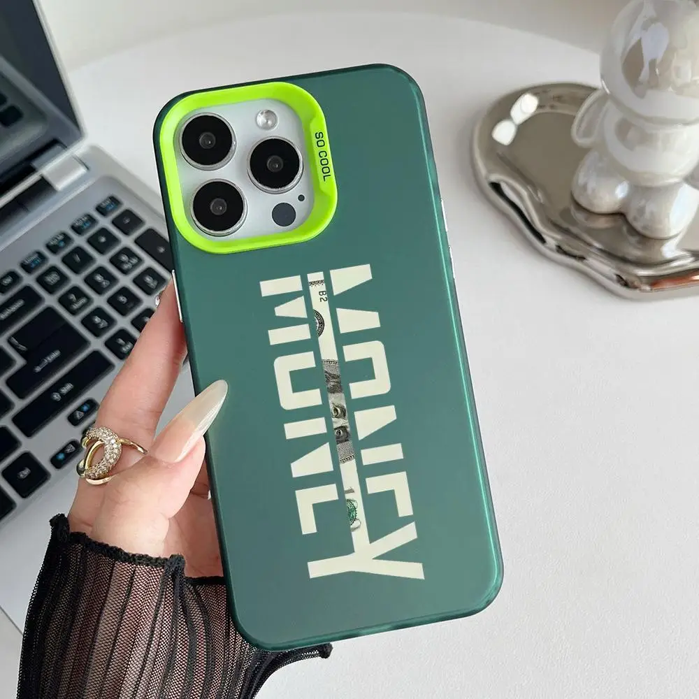 حافظة الهاتف المحمول الإبداعية Money English مناسبة لهاتف iPhone 17 16 15 14 13 12 11 Pro/ Max/Plus مضادة للسقوط والصدمات