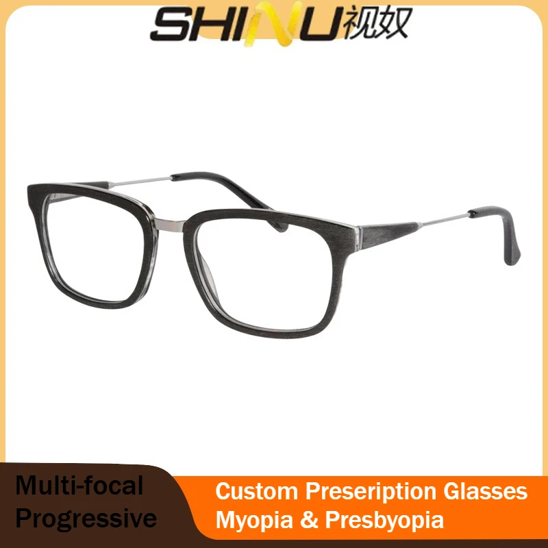 

Квадратные ацетатные очки в оправе, мужские мультифокальные очки для чтения, умные прогрессивные мультифокальные линзы, дизайнерские роскошные очки для мужчин