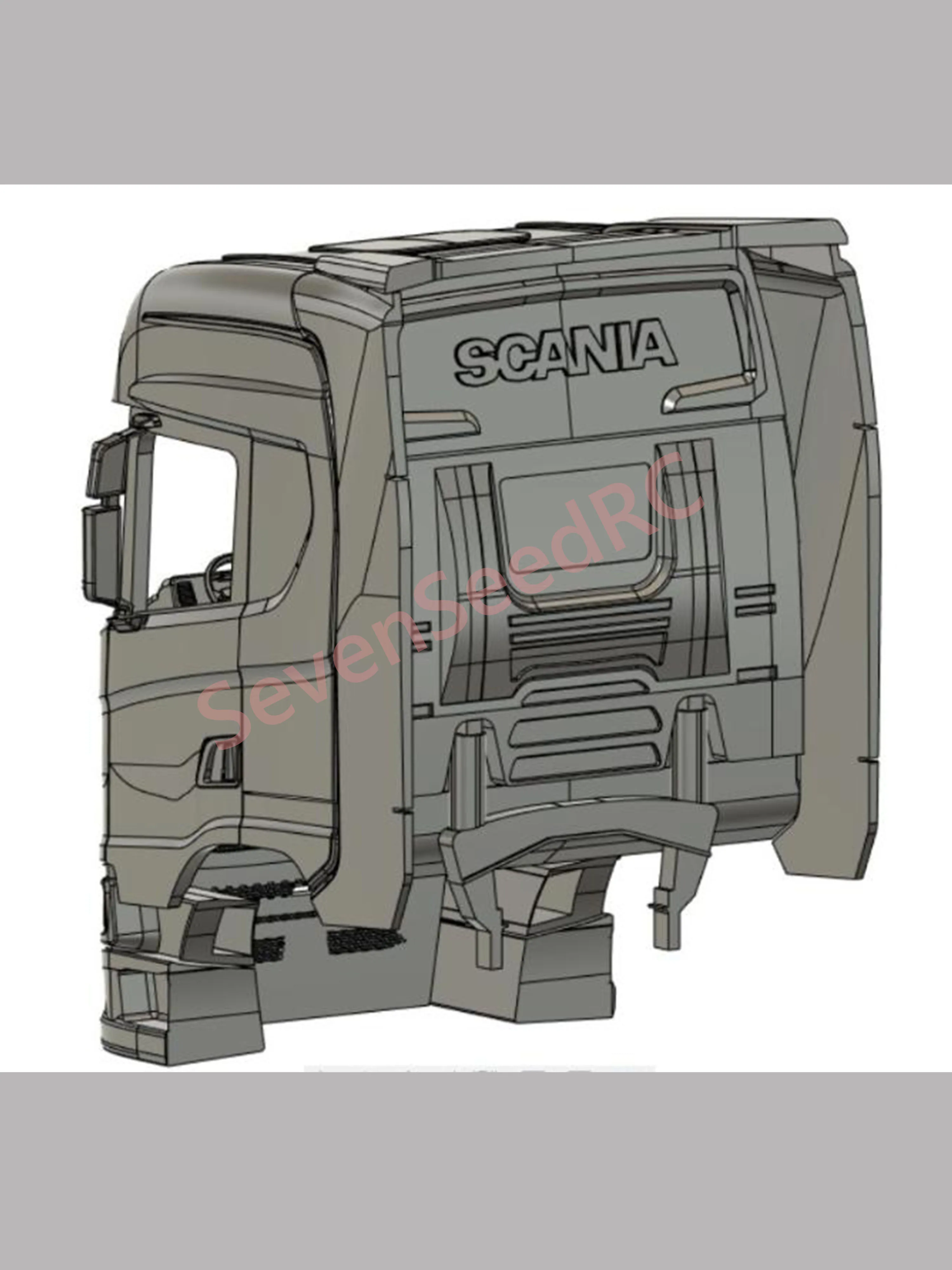 Caminhão impresso em 3D Scania s770 1/14 modelo de ponto estático JDM Tamiya Lesu Lxy Scaleclub SCX10 Trx Crossrc