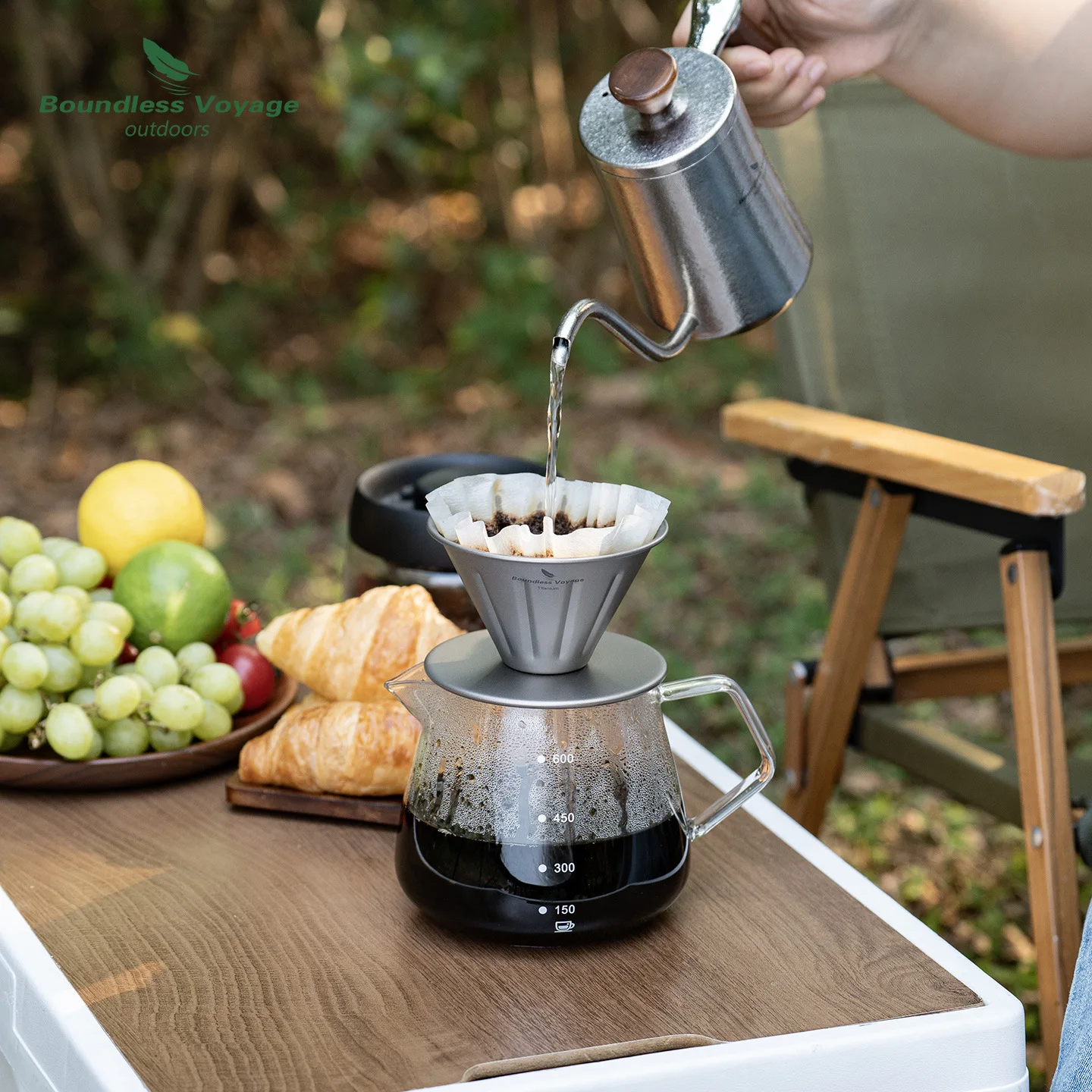

Pure Titanium Coffee Filter Cup, Handmade Coffee Brewer Drip Coffee Cup, Outdoor Camping Home Portable Filter,A1611