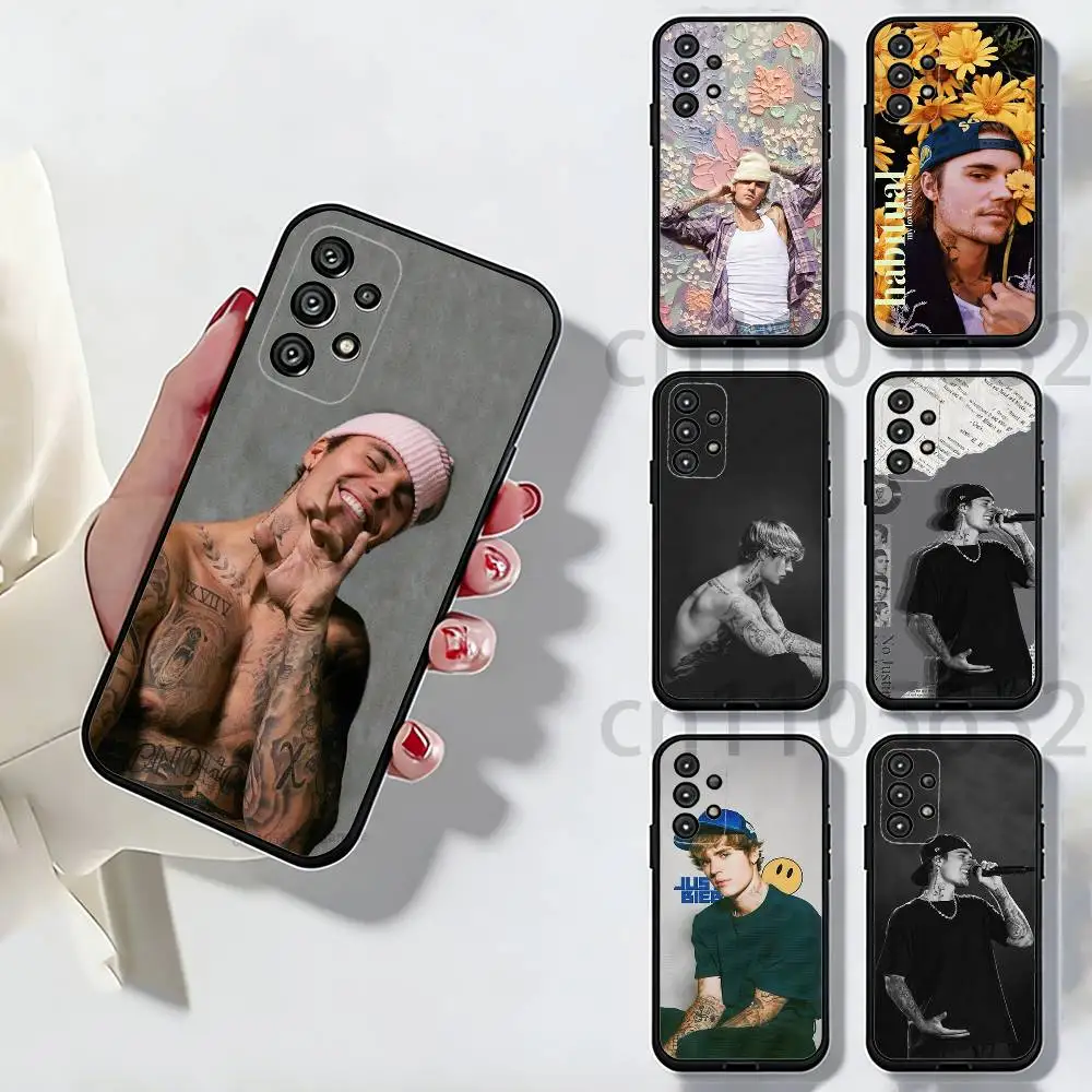 Justin B-Bieber Phone Case for Samsung Galaxy A73,23,53,33,14,24,13,72,22,52,32,54,A34 Soft Cover