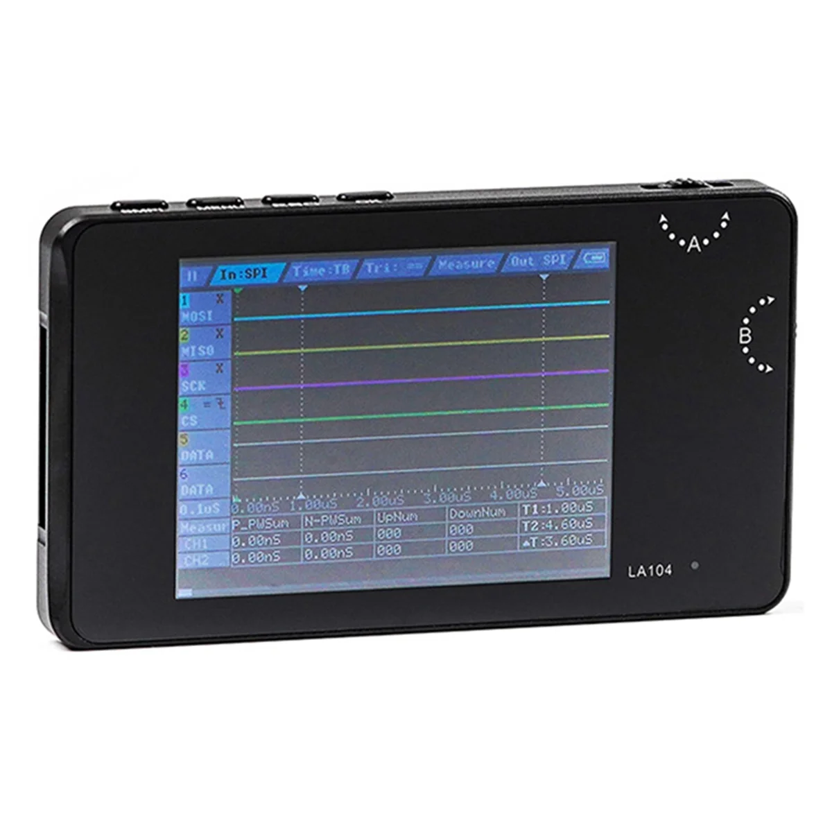 A23P LA104 شاشة محلل المنطق الرقمي 4 قنوات راسم الذبذبات SPI IIC UART قابل للبرمجة 100 متر Sa/S معدل أخذ العينات القصوى #6