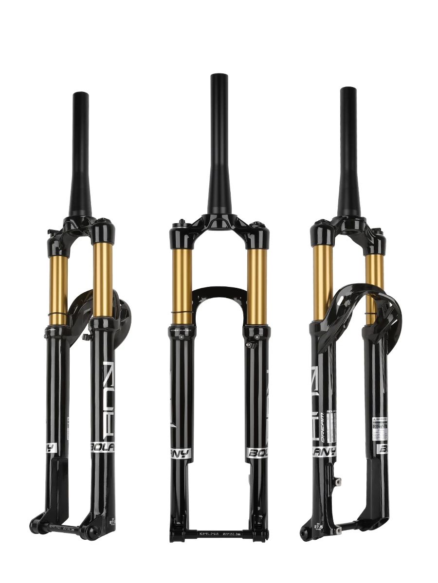 BOLANY MTB-Luftgabel mit Federung, 27,5/29 Zoll, 120 mm, Reise-MTB-Gabel, Magnesiumlegierung, ultraleichtes Design, 15 x 110 mm Boost-Fahrradgabel – Detail 14
