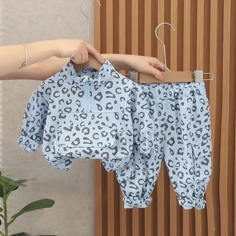 

Toddler Baby Set Spring and Autumn New Children's Casual Jacket Pants Two-piece Set Boys' and Girls' Sports Set Kids Outfits