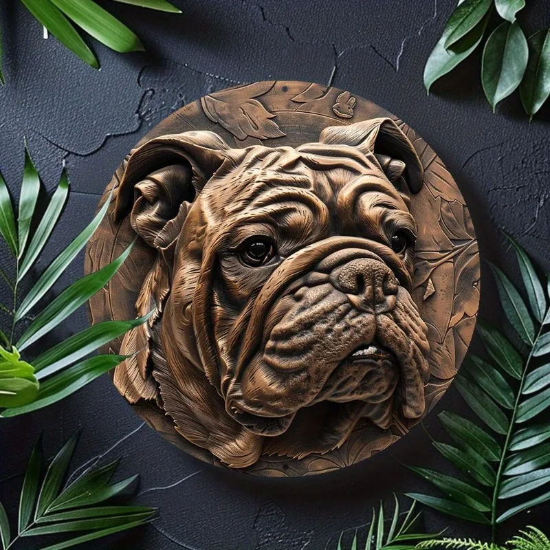 لفة محبي البلدغ: لافتة ألومنيوم نابضة بالحياة مقاس 8 × 8 بوصة - ديكور مكتب متين ومقاوم للماء وهدية مثالية لعشاق البلدغ #6