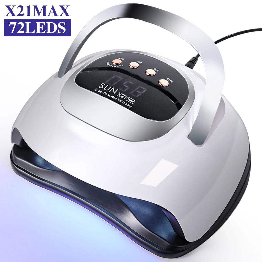 72LED UV Nail Art Lamp Suitable for Curing All Gel Nail Polish Professional Nail Dryer with Timer Auto Sensor Nail Salon Tools