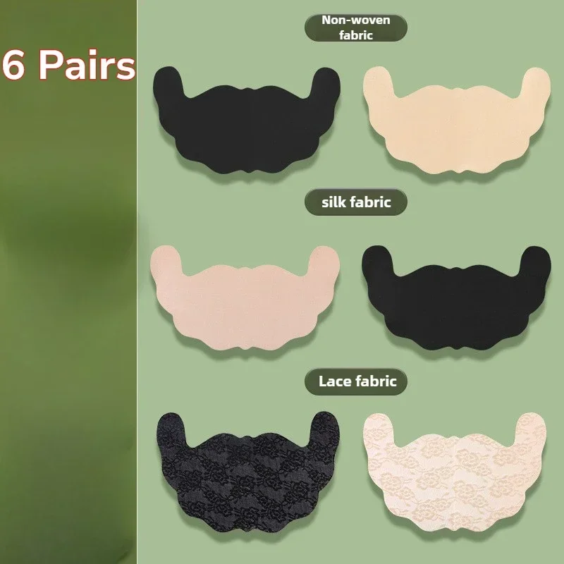 

6Pair U Shape Self Adhesive Breast Stickers for Women Invisible Bra Tape Sexy Lace Disposable Seamless Chest Paste Sticker