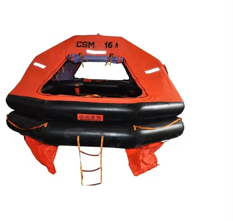 SOLAS Standard 6-10 Persons Inflatable Life Raft, Marine Offshore Safety, Throw-Over Emergency Rescue Boat