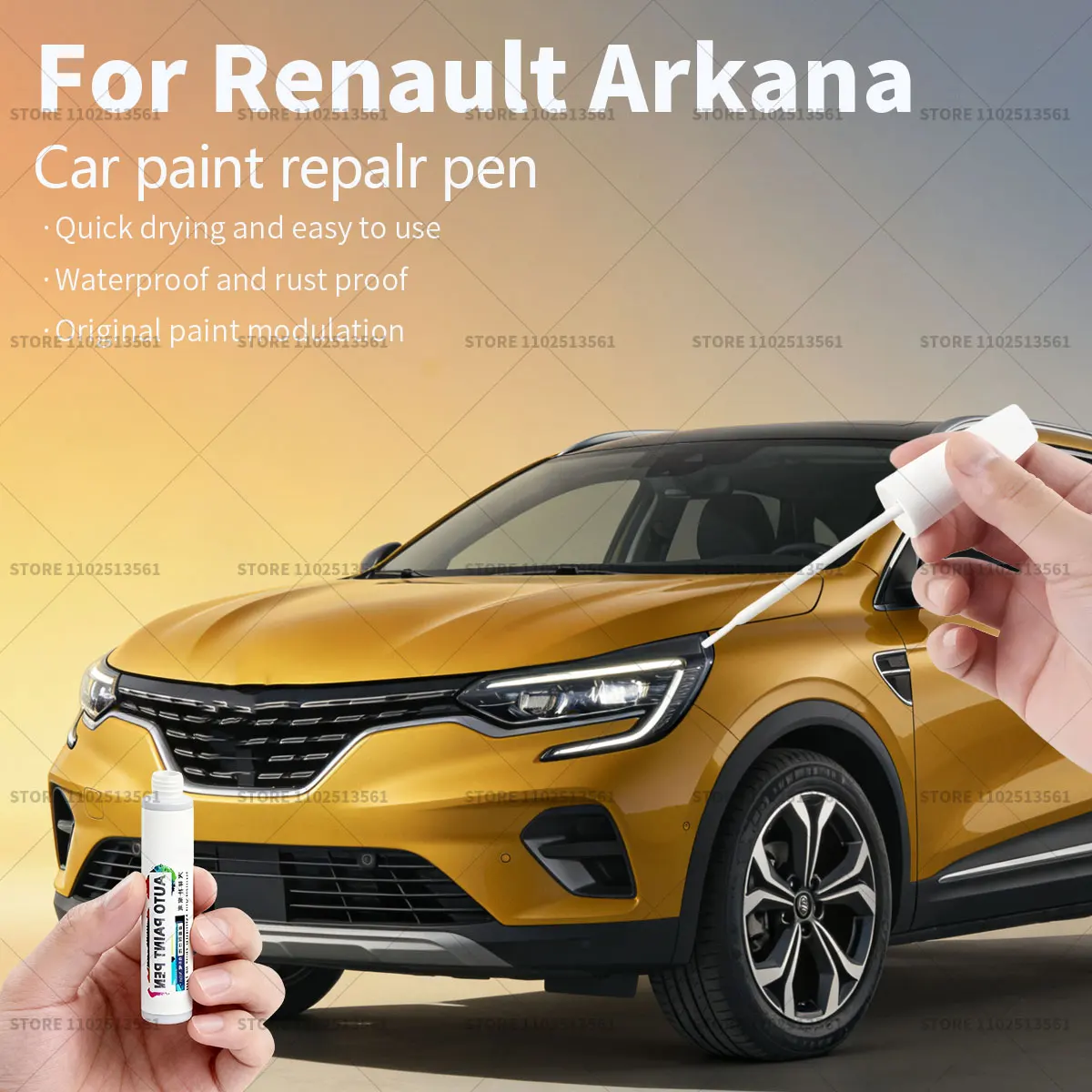 

Для Renault Arkana 2021-2025 CMF-B ручка для ремонта краски Touch Up средство для удаления царапин DIY автоаксессуары черный, белый, оранжевый, синий, серый