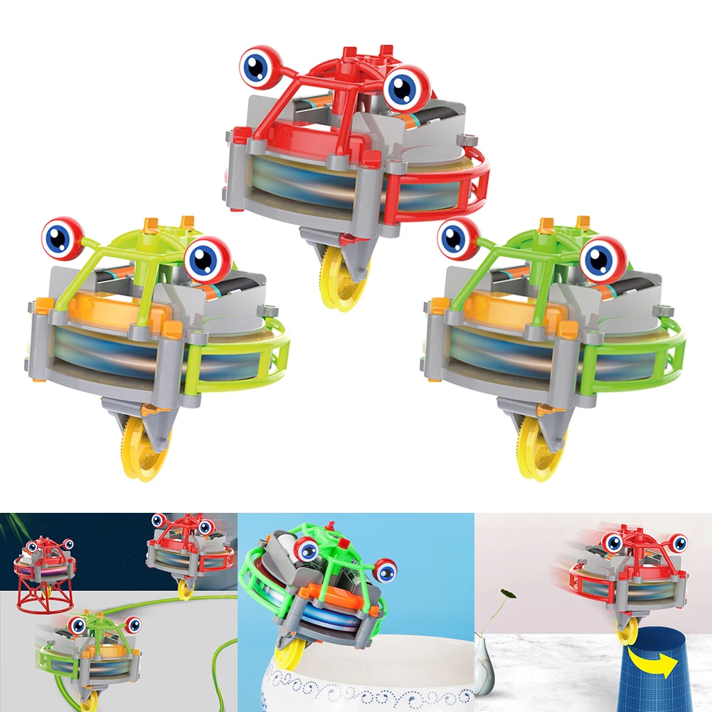 Unicycle Balance Toy Wire Walking Assembly Gyro Toy Anti Gravity Unicycle Robot Electric Toy Tightrope Walker for 3-12 Years Old