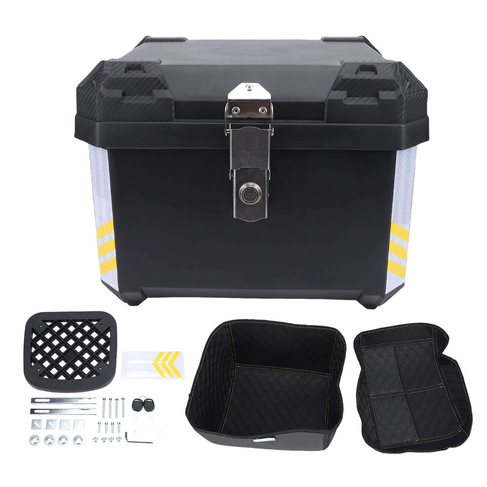 

45-литровый мотоциклетный кофр, багажный бокс, задний багажник, водонепроницаемый, универсальный для мотоциклов и электроскутеров