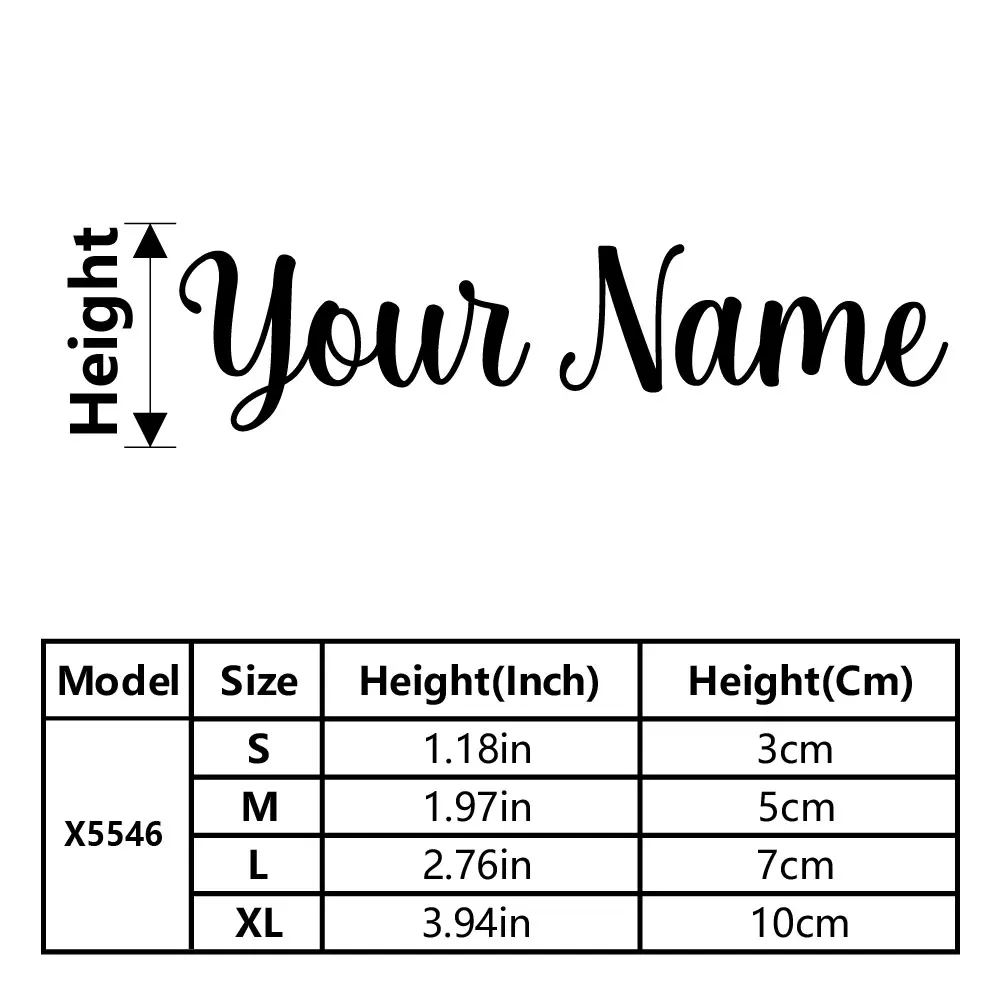 1pc Vinyl nice font Customized Text Auto Sticker Car Stickers Wall Stickers Decorative Sticker Home Decor For Kids Rooms Decor image 3